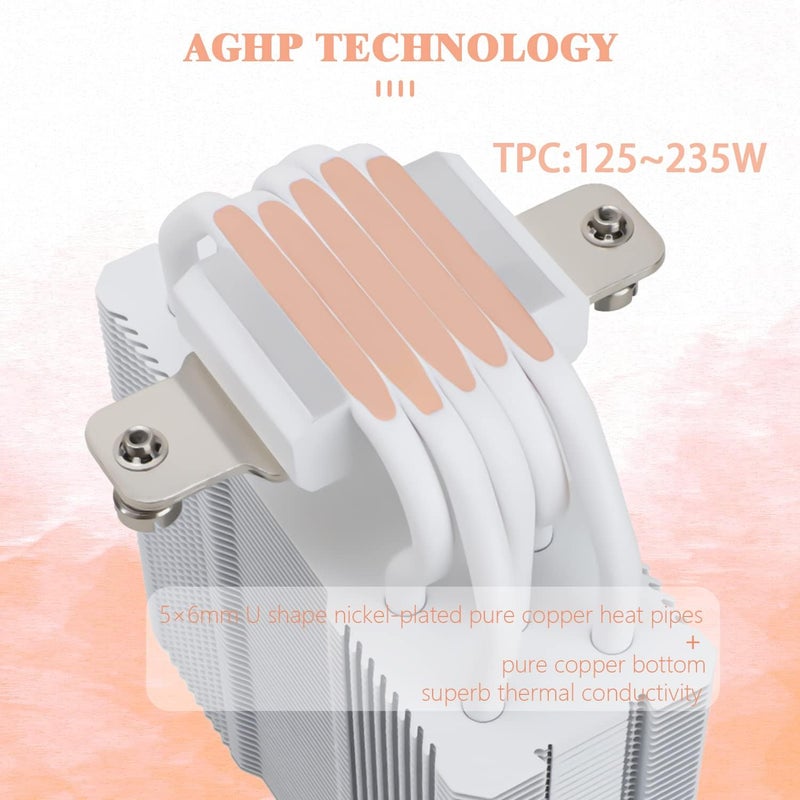 Thermalright Assassin King 120 SE White ARGB CPU Air Cooler, AK120 SE White ARB, 5 Heatpipes, TL-C12CW-S PWM Quiet Fan CPU Cooler with S-FDB Bearing, for AMD AM4/AM5/Intel LGA1700/1150/1151/1200/1851 - Image 2