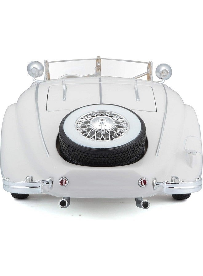 Magicwand® Die-Cast Zinc Alloy 1:24 Scale 1936 Merrc-Bennz Classic Large with 4 Openable Doors,Lights & Music & Working Steering【White】【Pack of 1】 - Image 4