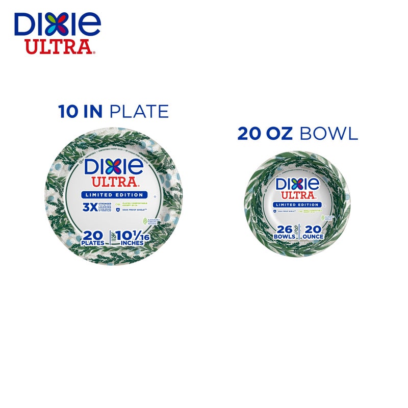 Dixie Ultra Limited Edition Paper Plate, 10 in. Dinner-Size Printed Disposable Plates, 20 ct - Image 4