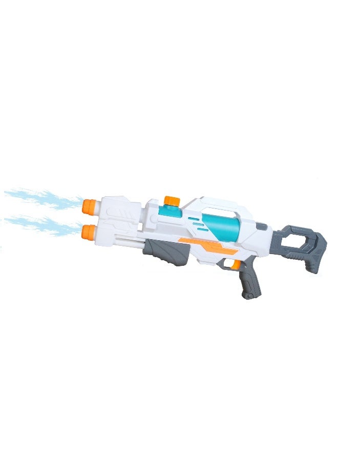 Mondo, Aqua Quest Water Toy Gun Double Nozzle , Assorted 1 Piece (Style & Color May Vary) Each Sold Separately Shoots upto 8 Meters Water Game Summer Toys Perfect gift for Kids and Toddlers, 58cm - Image 1