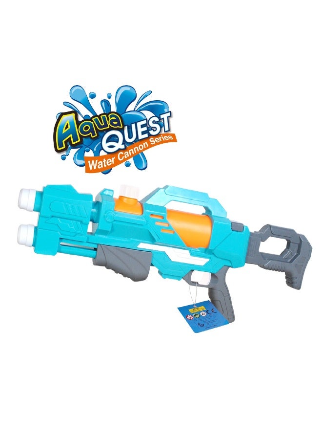Mondo, Aqua Quest Water Toy Gun Double Nozzle , Assorted 1 Piece (Style & Color May Vary) Each Sold Separately Shoots upto 8 Meters Water Game Summer Toys Perfect gift for Kids and Toddlers, 58cm - Image 2