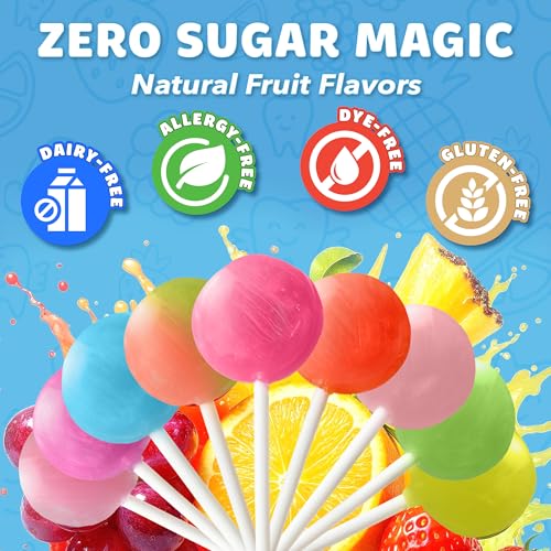 Zollipops Clean Teeth Pops Sugar Free Candy with Xylitol, Dye-Free Lollipops - Keto & Diabetic-Friendly, Dentist-Approved Treats for Kids (Natural Fruit Flavors, 6 oz) - Image 3