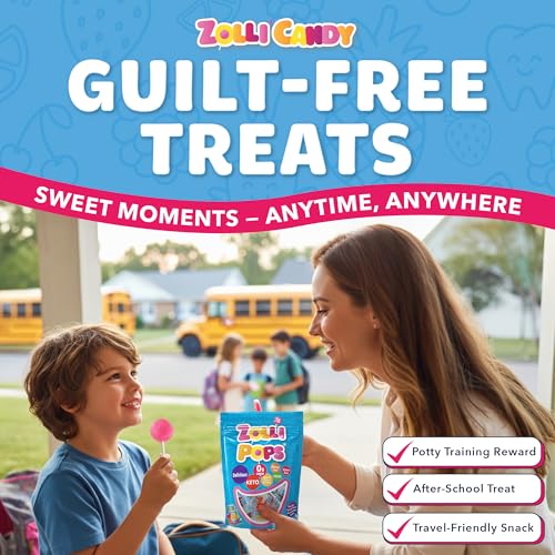 Zollipops Clean Teeth Pops Sugar Free Candy with Xylitol, Dye-Free Lollipops - Keto & Diabetic-Friendly, Dentist-Approved Treats for Kids (Natural Fruit Flavors, 6 oz) - Image 4