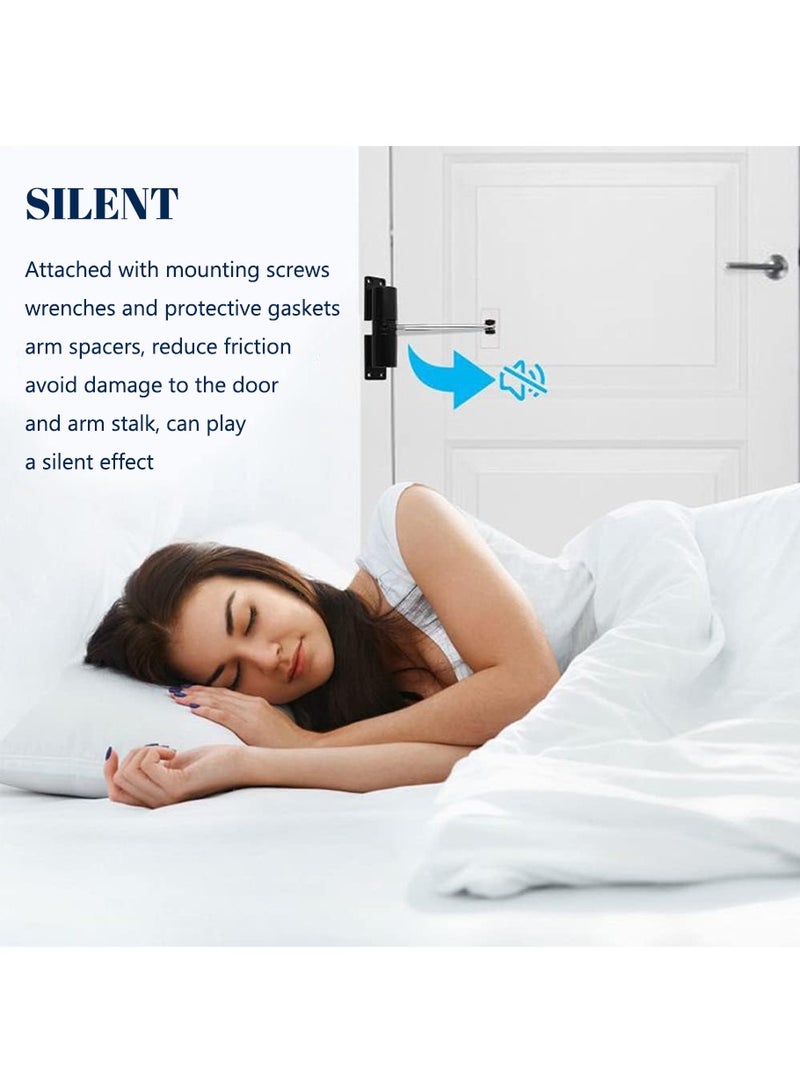 Leon Home Automatic safety spring door closer | anti-theft automatic door closing tool-free installation hinged door retrofit automatic closer - Image 3