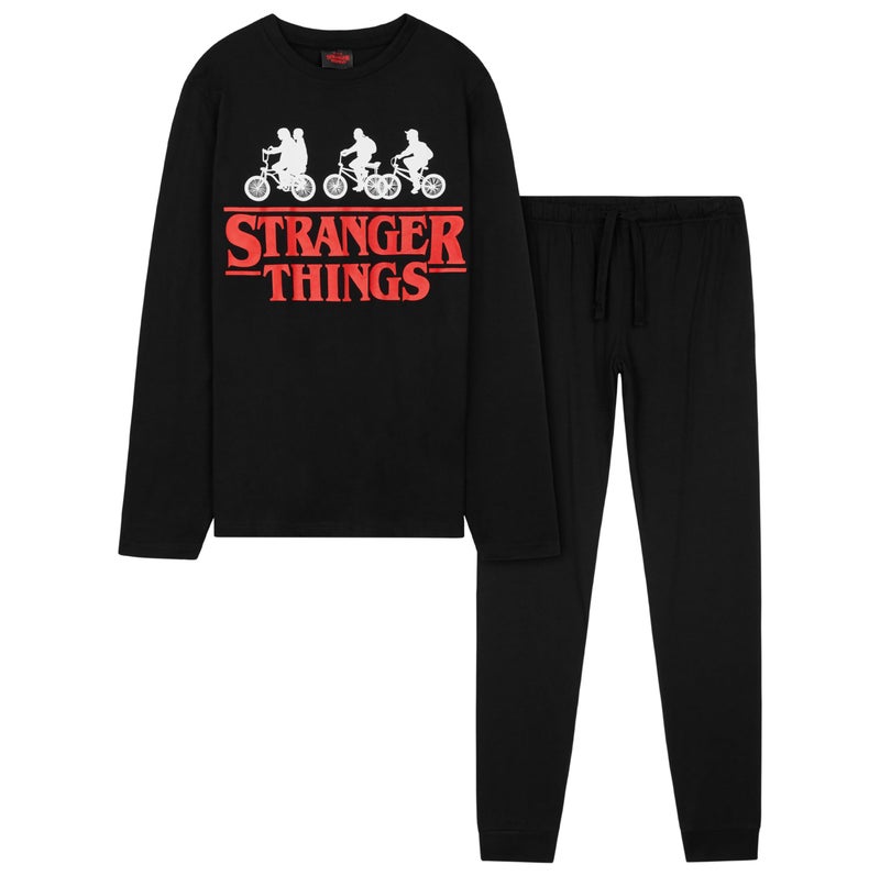 Stranger Things Pyjamas for Kids Teenagers - 2 Piece Long PJs Breathable Cosy Lounge Wear 9-15 Years - Gifts for Girls (Black, 13-14 Years) - Image 1