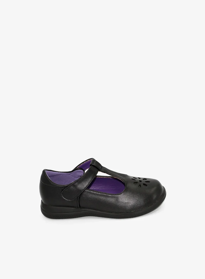 Geoomnii Girls School Shoes – Comfortable Black Formal Uniform Footwear for Daily Wear | Non-Slip Sole, Durable Stitching, Cushioned Insole | Back to School Essentials