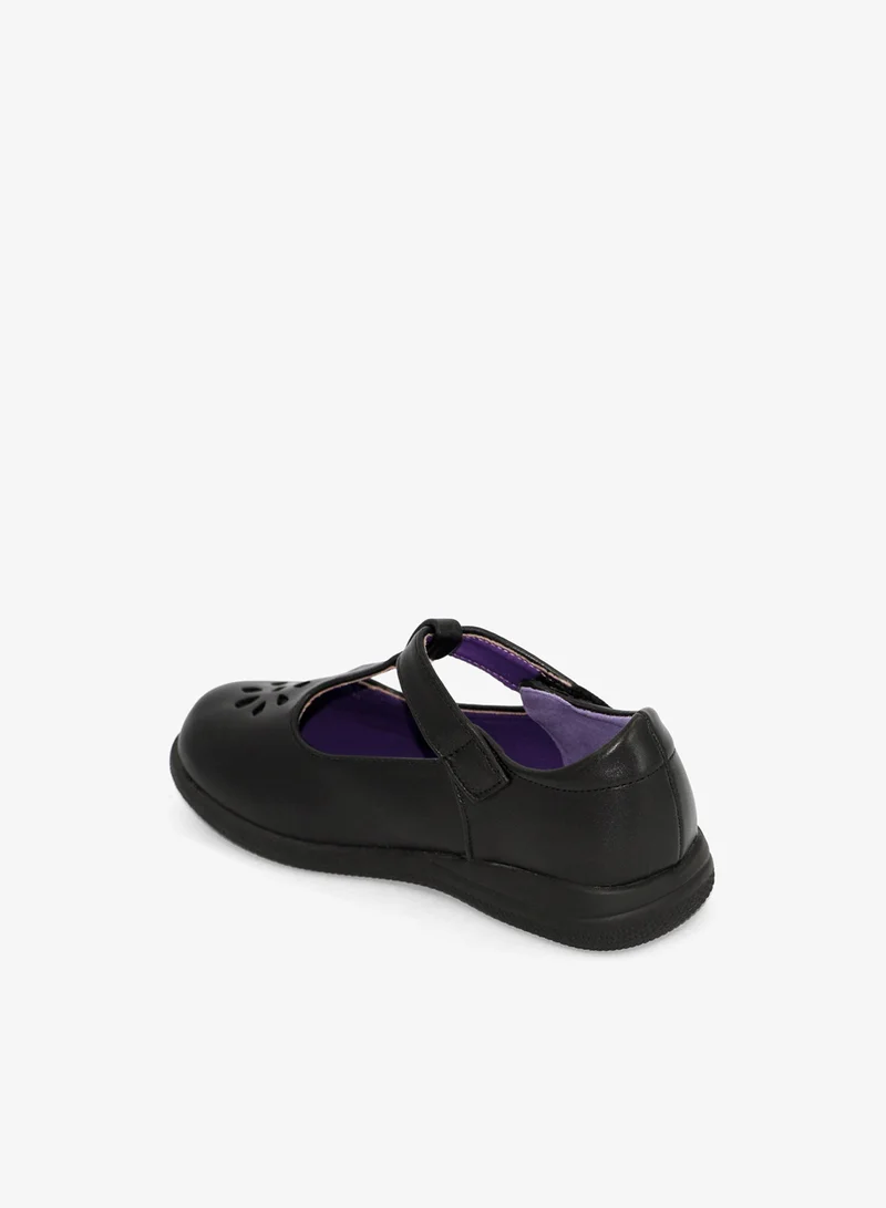 Geoomnii Girls School Shoes – Comfortable Black Formal Uniform Footwear for Daily Wear | Non-Slip Sole, Durable Stitching, Cushioned Insole | Back to School Essentials