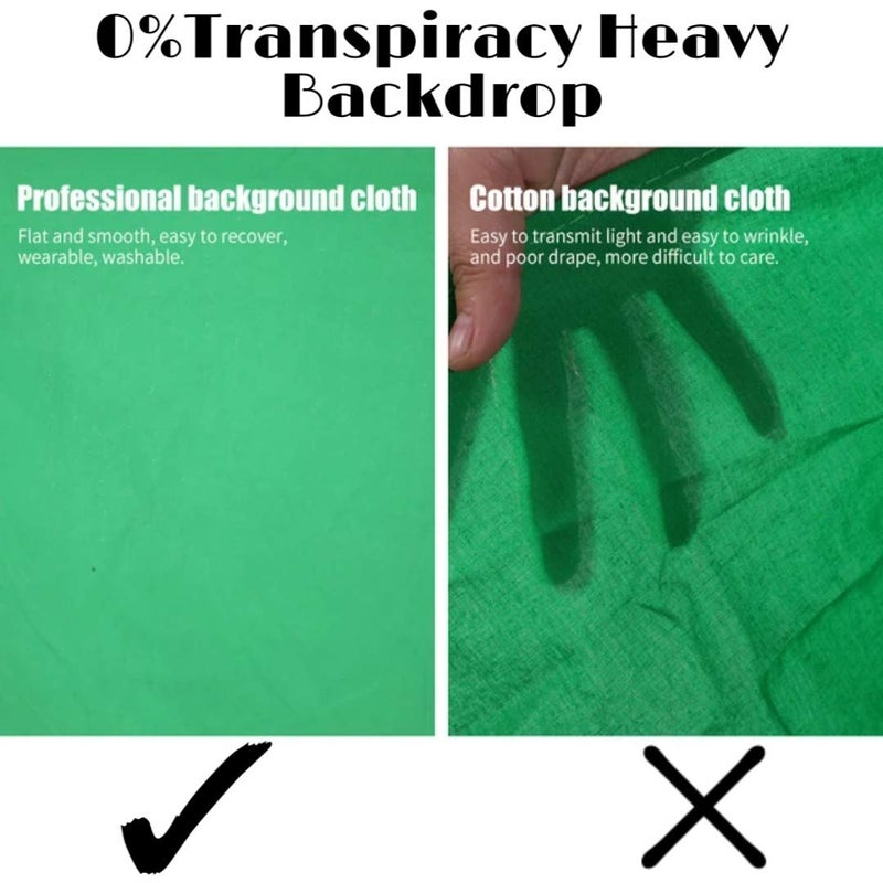 VTS Backdrop Stand Setup Photo Studio Black White Green Backdrop Chroma Key Screen Background for Indoor-Outdoor, Comercial, YouTube Photography - Image 2