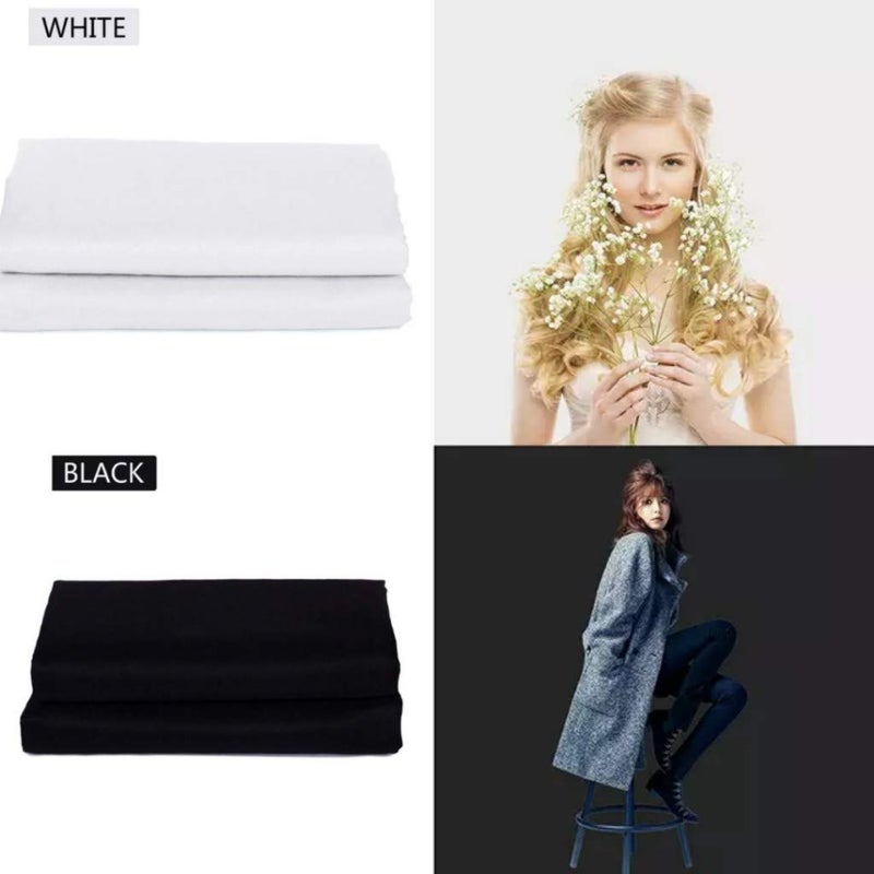 VTS Backdrop Stand Setup Photo Studio Black White Green Backdrop Chroma Key Screen Background for Indoor-Outdoor, Comercial, YouTube Photography - Image 3