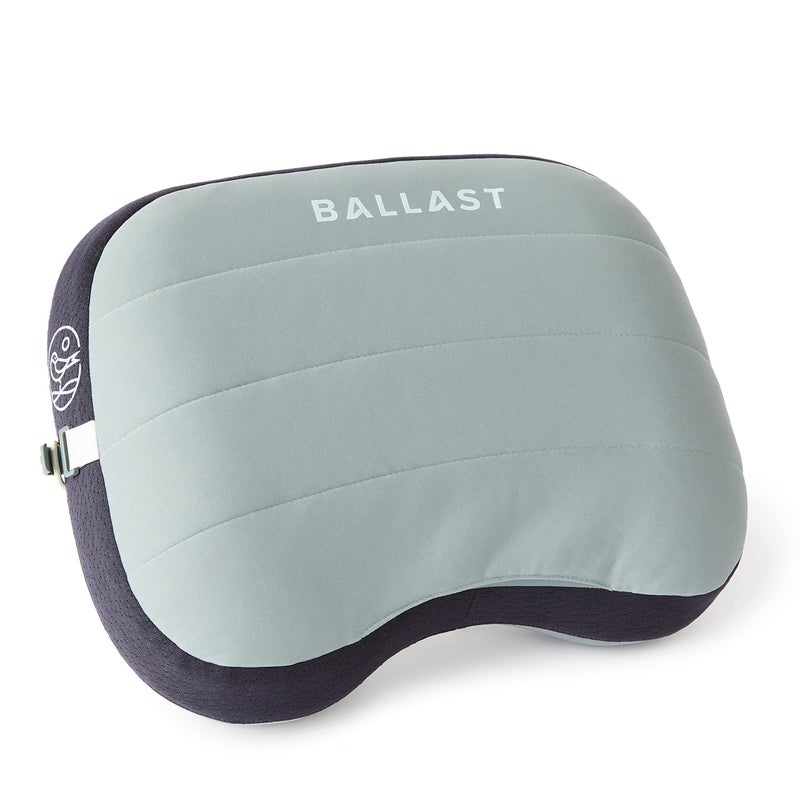 Ballast Beach Pillow â€“ Comfy, Durable & Compact, Stays Put on Windy Beaches with Patented Sand Pouch, Inflatable Pillow for Beaches, Pools, Camping, Festivals and Travel (Moonlight Grey) - Image 1