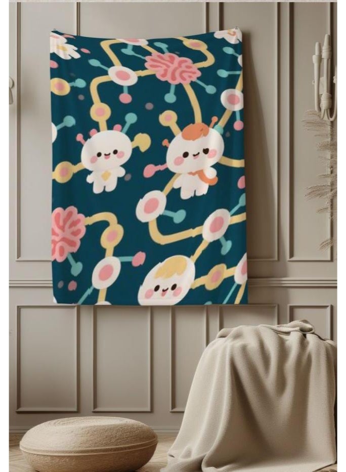 عام بطانية رقيقة من الفانيلا الكرتونية للأطفال والرضع (دافئة ومريحة، ومناسبة للنوم والألعاب) 70 سم * 100 سم - Image 1