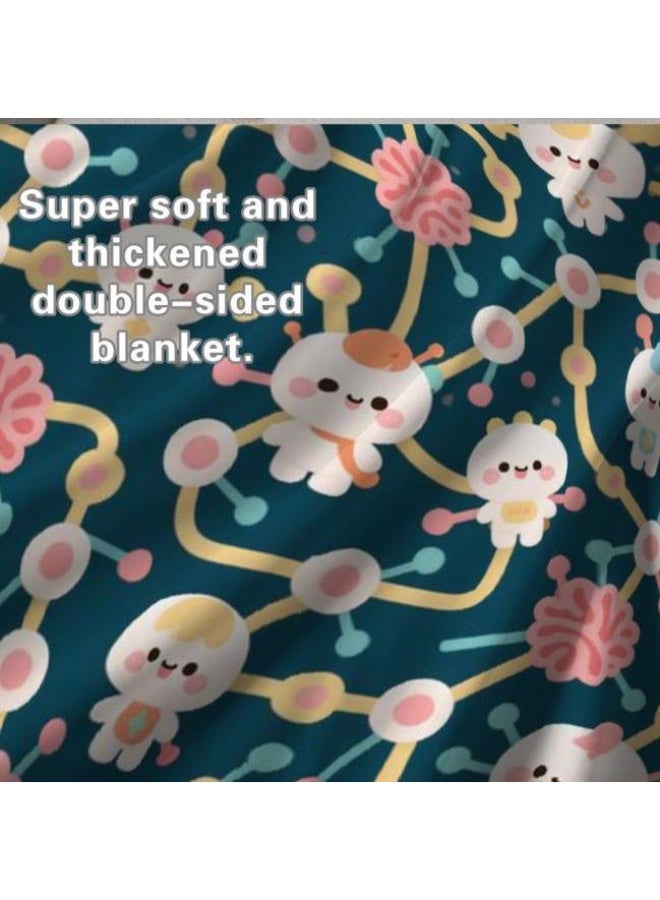 عام بطانية رقيقة من الفانيلا الكرتونية للأطفال والرضع (دافئة ومريحة، ومناسبة للنوم والألعاب) 70 سم * 100 سم - Image 5