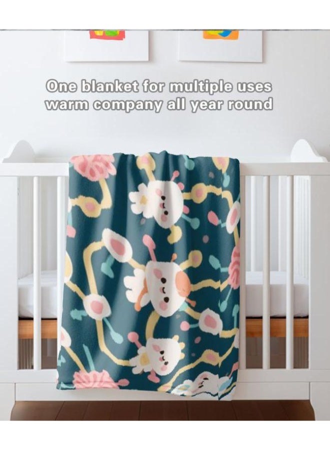 عام بطانية رقيقة من الفانيلا الكرتونية للأطفال والرضع (دافئة ومريحة، ومناسبة للنوم والألعاب) 70 سم * 100 سم - Image 4