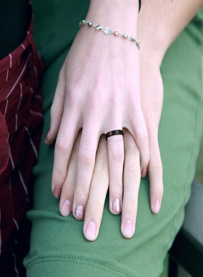 Frank S.Burton خواتم فرانك إس. بيرتون من التنجستن، متوفرة بأحجام 3 مم، 4 مم، 6 مم، و8 مم، باللون الأسود/الفضي/الذهبي الوردي، مناسبة للرجال والنساء، خاتم زفاف، خاتم خطوبة، تصميم مريح، حواف مشطوفة، مقاسات من 4 إلى 15، 10، مصنوعة من كربيد التنجستن، بدون أحجار كريمة. - Image 5