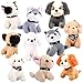 Niceup 10Pcs 45in Small Stuffed Animals Plush Puppies Bulk Adopt Dog Party Favors Cute Little Paw Pup Soft Plush Toys Doll for Pawty Birthday Goodie Bag Fillers Kids Class Easter Egg Basket Stuffer - Image 2