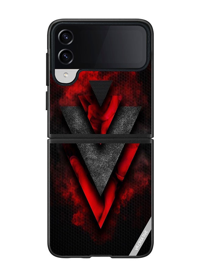 VR CREATIVE Protective Case Cover For Samsung Galaxy Z Flip4 Fortnight Clans Design Multicolour - Image 1