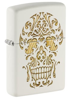 Zippo 48710 214 Sugar Skull Design White Matte Windproof Lighter  - Image 1