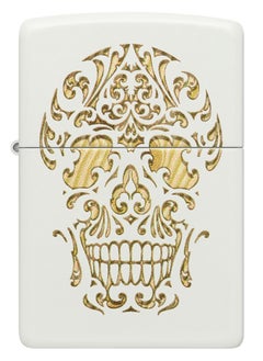 Zippo 48710 214 Sugar Skull Design White Matte Windproof Lighter  - Image 2