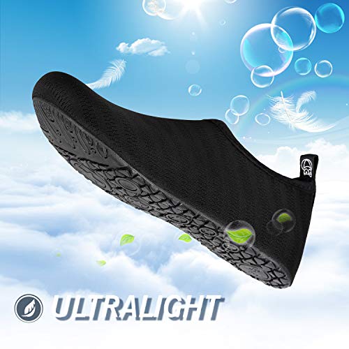 IceUnicorn Water Shoes Men Women Beach Swim Aqua Barefoot Socks Pool Quick Dry Yoga(liuxingyu Black 48/49) - Image 2