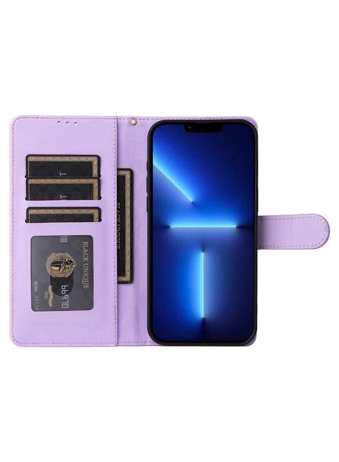 Zaboon Case For iPhone 13 Pro Max Diamond Lattice Leather Flip Phone Case - Image 4