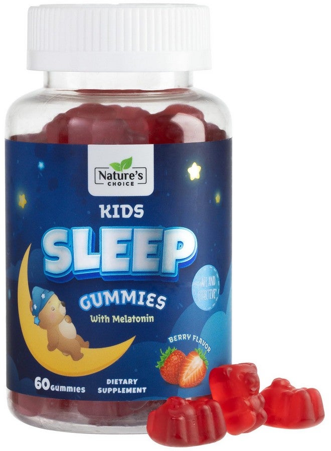 ناتشرز تشويس علكة ميلاتونين للأطفال 1 مجم، علكات مكمل للنوم للأطفال من سن 4 سنوات فما فوق، مكمل نوم غير مسبب للإدمان، مكمل قابل للمضغ لدعم النوم المريح، بنكهة التوت الطبيعية - 60 علكة - Image 1