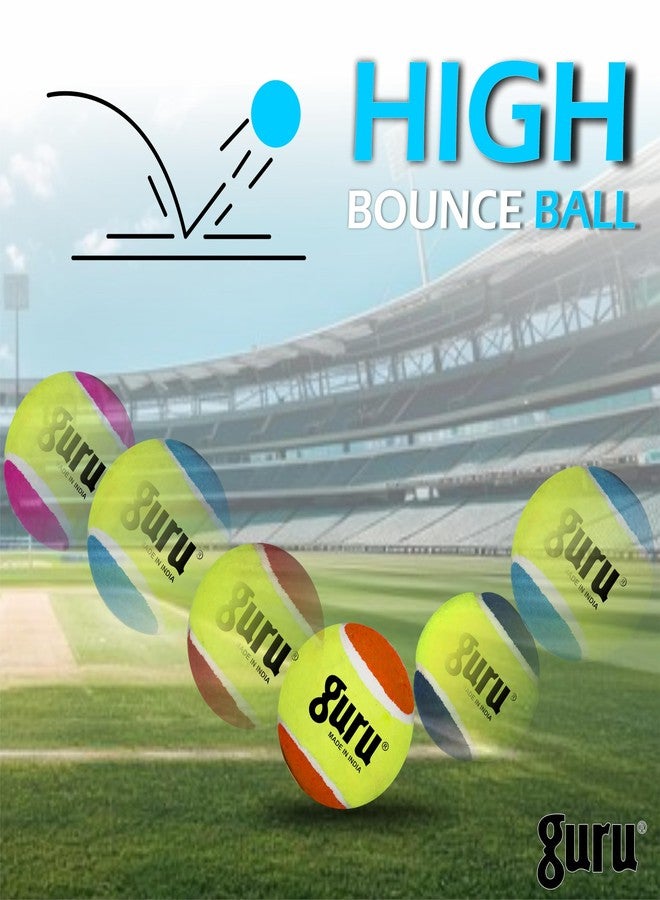 Guru Tennis Cricket Ball, Heavy Weight Cricket Tennis Balls, Cricket Ball (Multicolor, Pack of 6) - Image 5