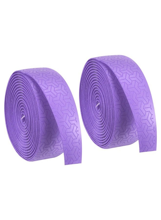 PATIKIL 6.6ft Racket Overgrip, 2 Pack PU Lengthen Grip Tape Non-Slip Absorb Sweat for Tennis Badminton Fishing Rod, Purple - Image 1