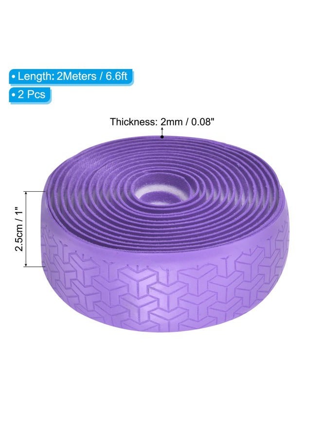 PATIKIL 6.6ft Racket Overgrip, 2 Pack PU Lengthen Grip Tape Non-Slip Absorb Sweat for Tennis Badminton Fishing Rod, Purple - Image 2
