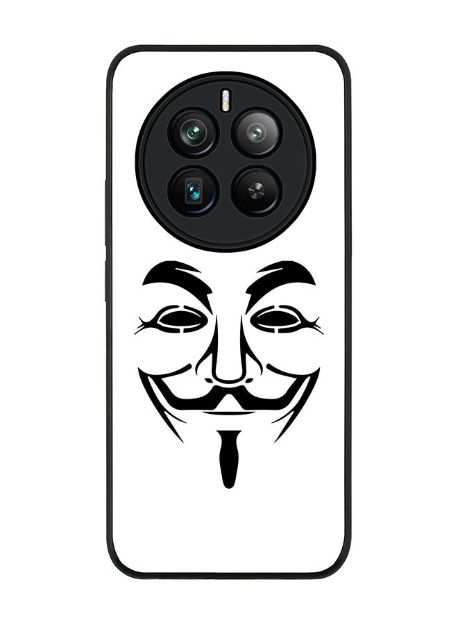 Stylizedd Rugged Black edge case for Realme 12 Pro / Realme 12 Pro Plus 5G, Slim fit Soft Case Flexible TPU Gel Thin Cover -  Vendetta Mask - Image 1