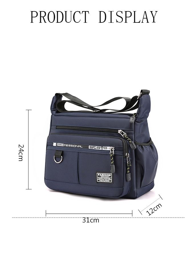 DUNISO Mens Crossbody Bag Shoulder Bag with Adjustable Strap and Top Handle Multi-layer Functional New Trends Fashion Handbag - Image 4