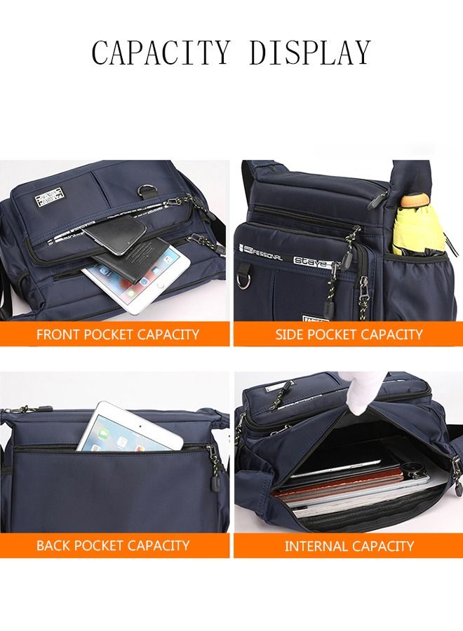 DUNISO Mens Crossbody Bag Shoulder Bag with Adjustable Strap and Top Handle Multi-layer Functional New Trends Fashion Handbag - Image 5