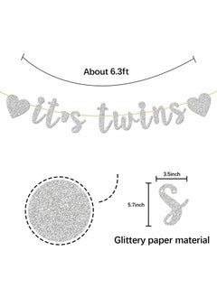 Glitter Silver It'S Twins Banner Baby Shower Oh Babies First Birthday Banner Baby Birthday Party Decorations - pzsku/Z61DA335306FCA4DB12ABZ/45/_/1697271137/ae85d17e-54b1-455b-94d6-539d2363b586