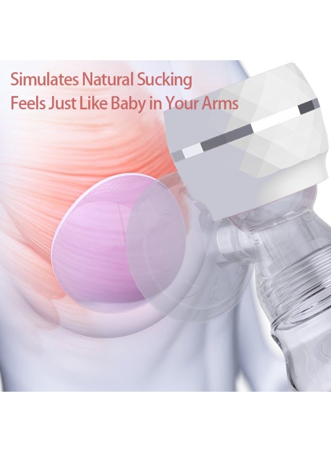 صورة العالمة شفاط حليب الأم، شفاط حليب كهربائي مع زجاجة أطفال سعة 180 مل، شفاط حليب محمول مفرد للرضاعة الطبيعية، مستخرج حليب قابل لإعادة الشحن عبر USB للاستخدام المنزلي، خالٍ من BPA، شاشة LED، 3 أوضاع، 9 مستويات شفط قابلة للتعديل، بدون استخدام اليدين، لاسلكي، تلقائي، هادئ، تدليك غير مؤلم للأمهات الجدد / المرضعات - Image 4