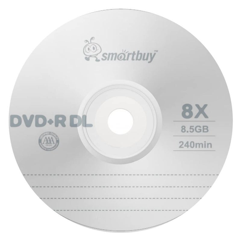 Smartbuy Smart Buy Logo 50 Pack DVD Plus R DVD+r Dl 8.5gb 8X Double Layer Blank Data Record 50 Discs Spindle - Image 2