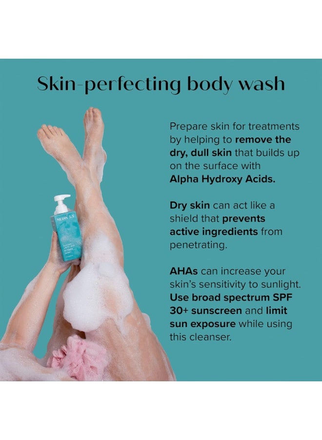 ميديكس 5.5 حمض الجليكوليك + حمض اللبني جل غسيل الجسم المقشور  KP Bump Eraser  AHA Exfoliant Skin Care Body Cleanser  Keratosis Pilaris & Acne  Anti-Aging AHA Foaming Body & Face Wash, 15 Fl Oz - Image 4