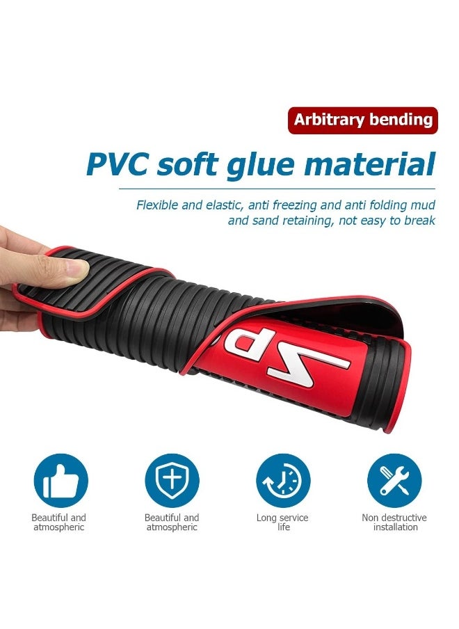 ماركة غير محددة - واقيات الطين للسيارات (عبوتين)، واقيات طين من PVC مع أدوات للتثبيت أمامية وخلفية، واقيات طين رياضية عالمية - Image 1