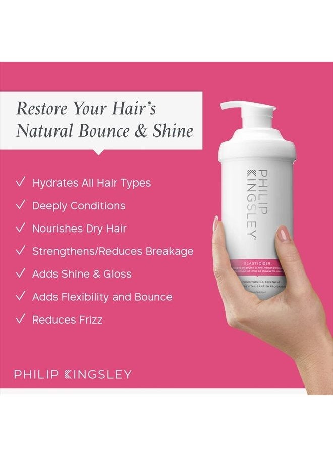 Elasticizer Deep-Conditioning Hair Mask Repair Treatment for Dry Damaged Colored Bleached All Hair Types Deeply Conditions Adds Bounce and Shine, 16.9 oz