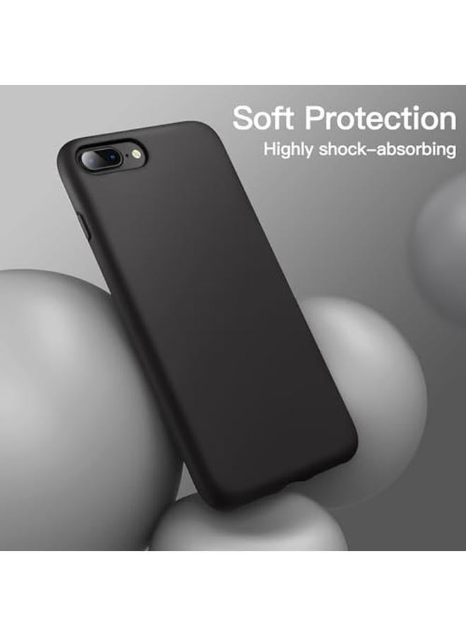 Jetech Silicone Case For Iphone 7 Plus Iphone 8 Plus 5.5 Inch Silky Soft Touch Full Body Protective Case Shockproof Cover With Microfiber Lining Black - Image 4