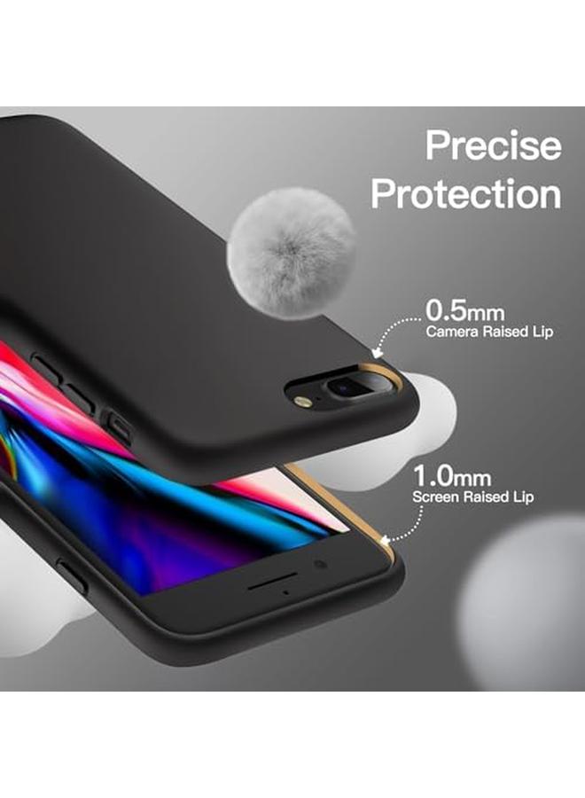 Jetech Silicone Case For Iphone 7 Plus Iphone 8 Plus 5.5 Inch Silky Soft Touch Full Body Protective Case Shockproof Cover With Microfiber Lining Black - Image 5