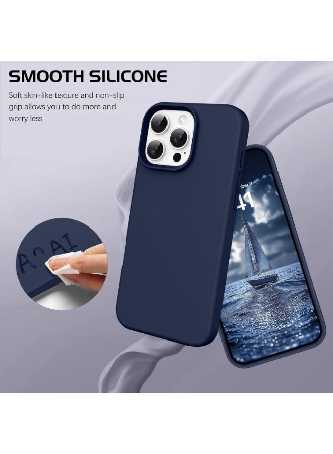 MUNTAQI Silicone Case for iPhone 13 Pro Max – Soft Touch Liquid Silicone OG Cover with Microfiber Lining, Shockproof Slim Protective Case for iPhone 13 Pro Max 6.7", Anti-Scratch, Wireless Charging Compatible - Image 3