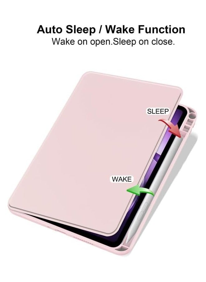 VKL Case for Xiaomi Redmi K Pad 8.8 inch 2025 Tablet Leather Case with Auto Wake/Sleep, 360° Rotating Stand Acrylic Clear Back Cover Built-in Pencil Holder (Pink) - Image 2