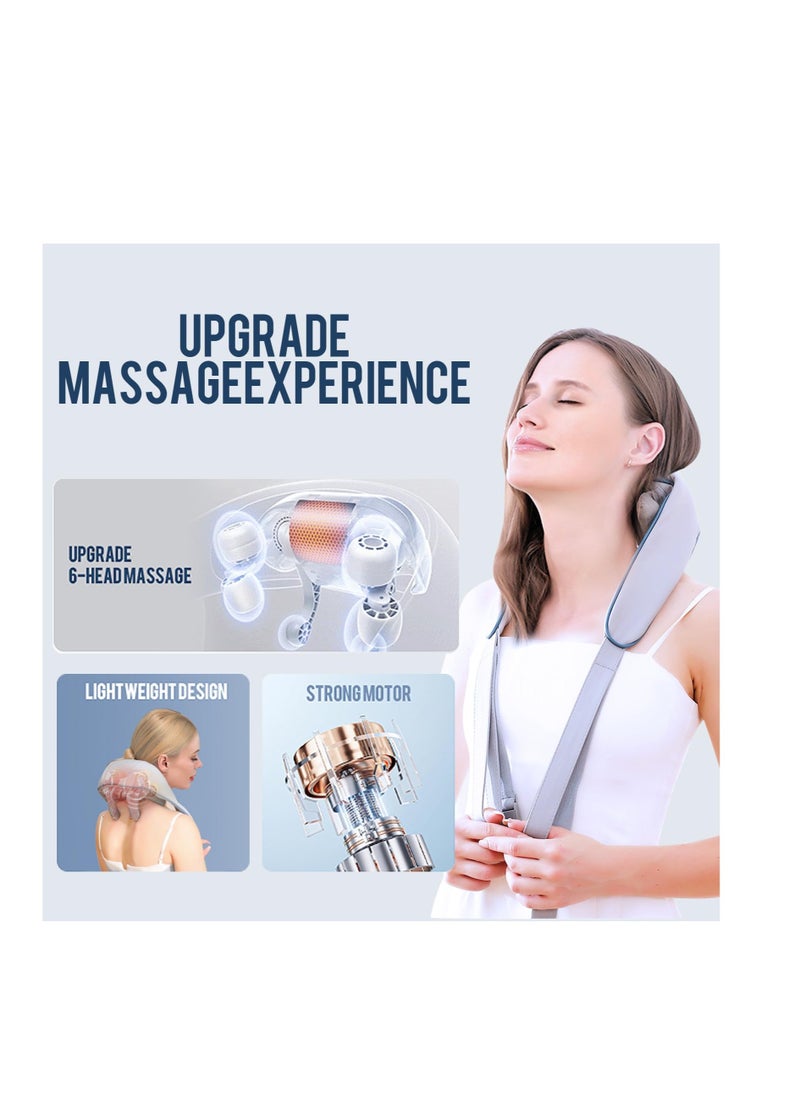 Excefore Neck Massager, Portable Electric Neck Massager, Massagers for Neck and Shoulder with Heat, Electric Neck Massager with Heat at Home for Muscle Relaxation, for Neck, Traps, and Back Pain Relief  - Image 4