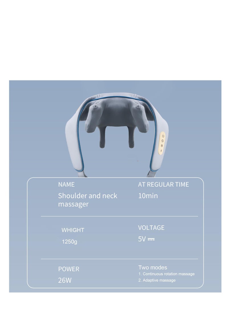 Excefore Neck Massager, Portable Electric Neck Massager, Massagers for Neck and Shoulder with Heat, Electric Neck Massager with Heat at Home for Muscle Relaxation, for Neck, Traps, and Back Pain Relief  - Image 5