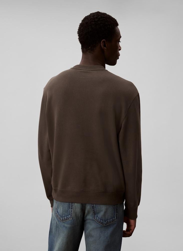 Calvin Klein Jeans Monogram Embroidery Terry Sweatshirt - Image 2