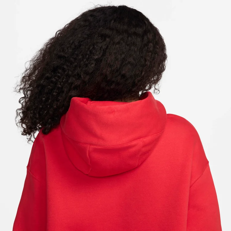 Nike Red Women's Sportswear Phoenix Fleece Hoodie for Women | Best Price UAE