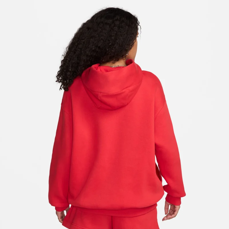 Nike Red Women's Sportswear Phoenix Fleece Hoodie for Women | Best Price UAE