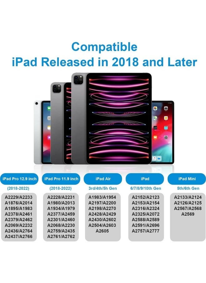 BUPY - 2024 Newest iPad Pencil for iPad 9th&10th Gen, Fast Charge Apple Pen for iPad 2018-2024, iPad Pencil for iPad Pro 11/12.9 3/4/5 Gen, iPad Mini 5/6, iPad 6/7/8, iPad Air 3/4/5, Pink - Image 1