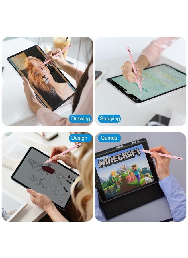 BUPY - 2024 Newest iPad Pencil for iPad 9th&10th Gen, Fast Charge Apple Pen for iPad 2018-2024, iPad Pencil for iPad Pro 11/12.9 3/4/5 Gen, iPad Mini 5/6, iPad 6/7/8, iPad Air 3/4/5, Pink - Image 1
