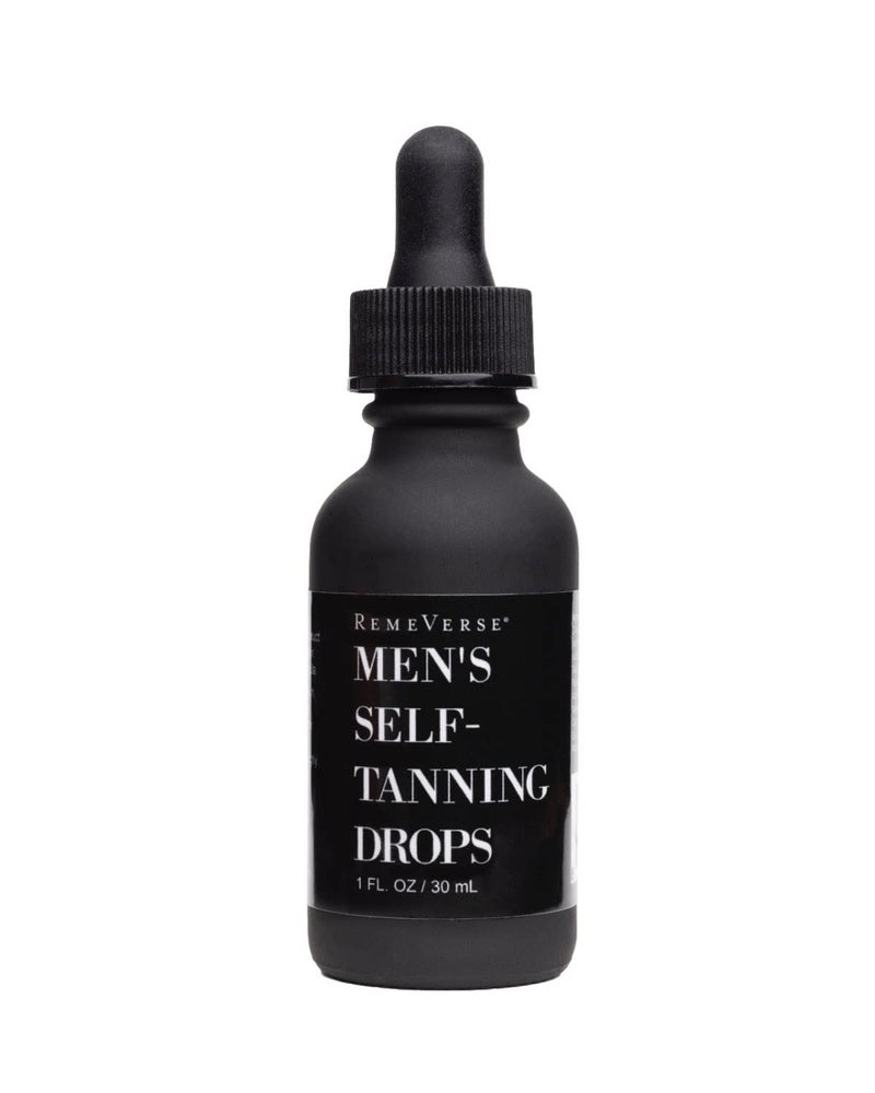 Mens SelfTanning Drops by RemeVerse Sunless Tanner Formulated for Men to Achieve NaturalLooking Color  Even Skin Tone 1 FL OZ