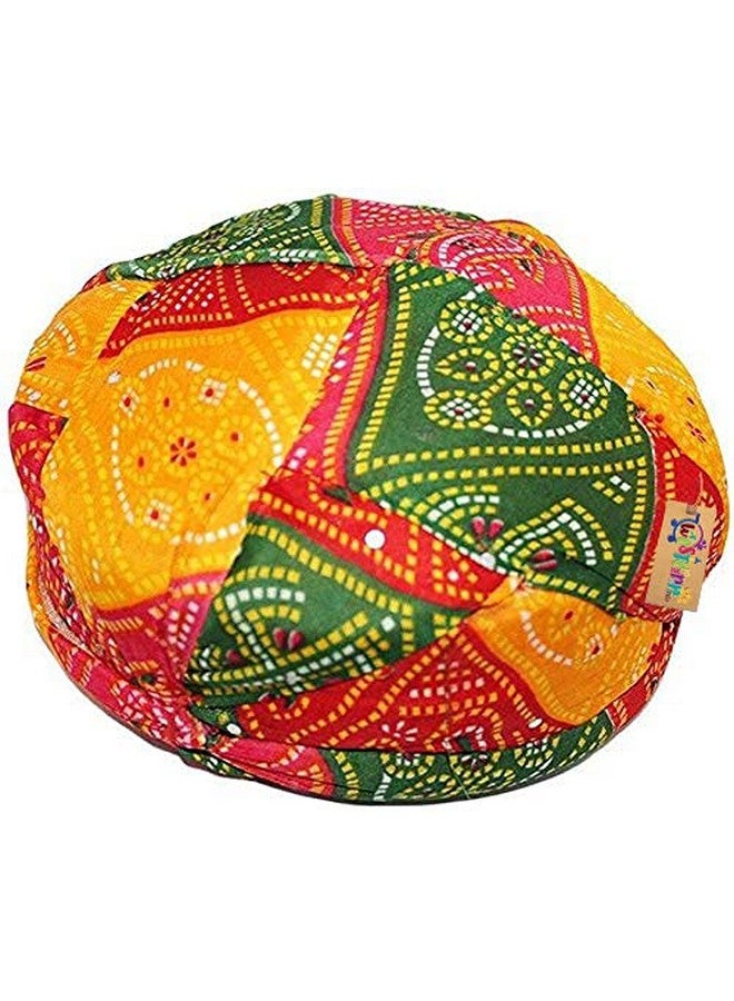 Western Era Rajasthani Traditional Pagdi Safa for Marriage Mehandi Holi Function Decoration for Kids, Men and Women (Free Size) - Image 1